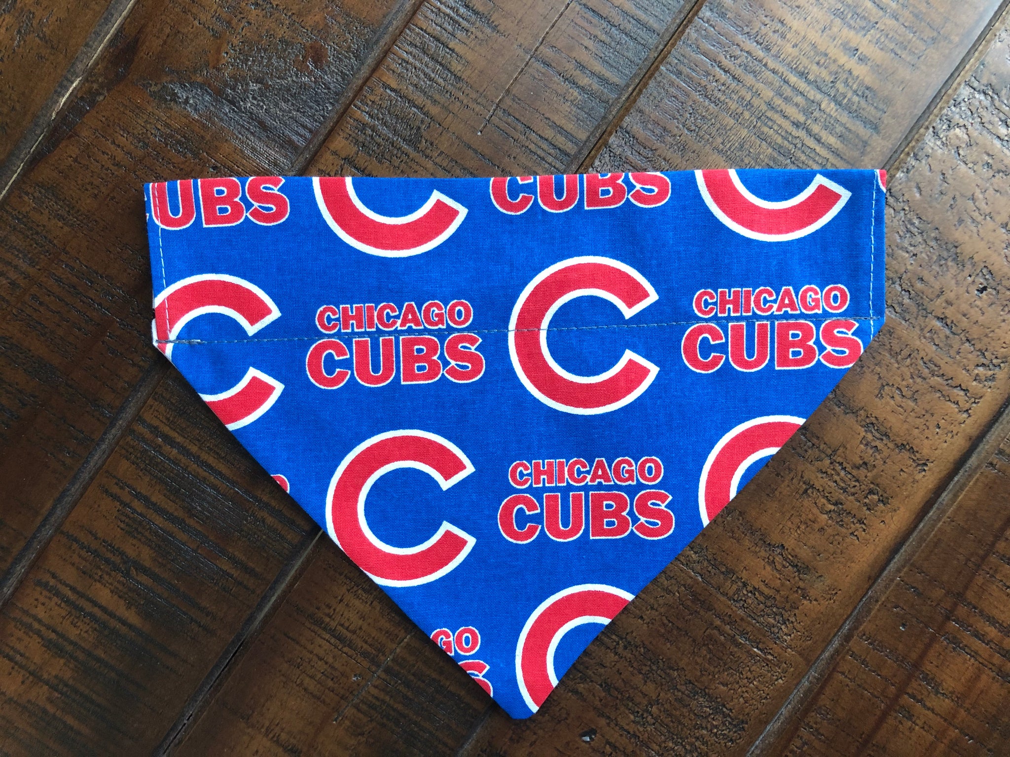 Chicago Cubs Over-the-Collar Reversible Dog Bandana ~ Four Sizes, Optional Personalization