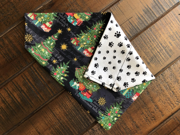Christmas Over-the-Collar Reversible Dog Bandana ~ Six Fabrics, Four Sizes, Optional Personalization