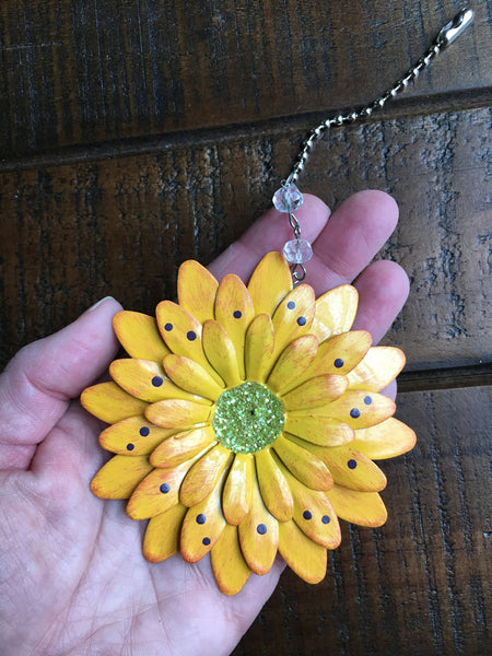 Metal Flower Ceiling Fan Pull Chain ~ Three Color Choices