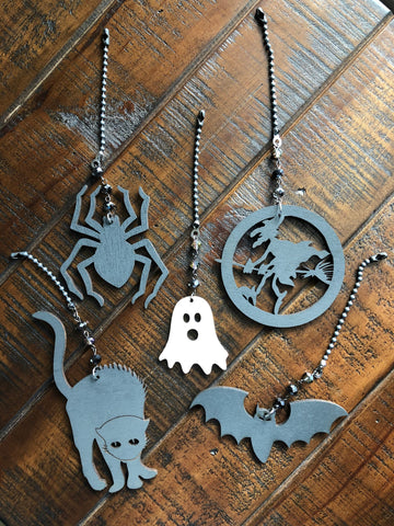 Halloween Ceiling Fan Pull Chains ~ Five Choices: Spider, Cat, Witch, Bat, Ghost