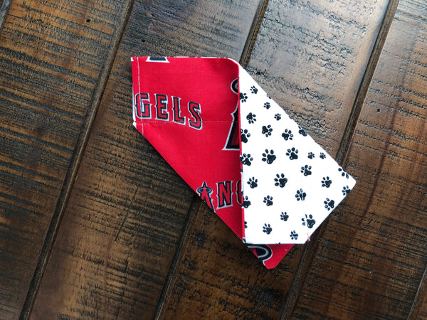 Los Angeles Angels Over-the-Collar Reversible Dog Bandana ~ Four Sizes, Optional Personalization