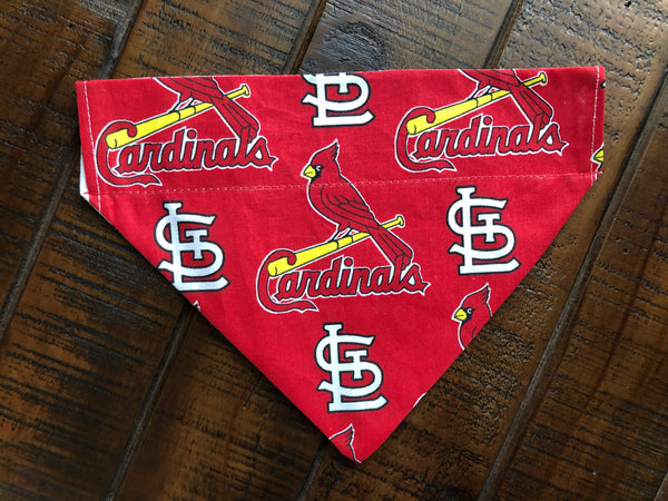 St Louis Cardinals Over-the-Collar Reversible Dog Bandana ~ Four Sizes, Optional Personalization