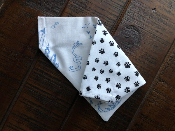 James and the Giant Peach Over-the-Collar Reversible Dog Bandana ~ Four Sizes, Optional Personalization