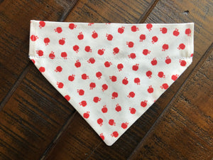 Apples Over-the-Collar Reversible Dog Bandana ~ Four Sizes, Optional Personalization