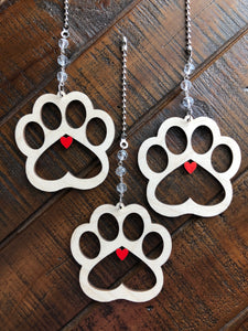 Puppy Love Paw Print Ceiling Fan Pull Chain