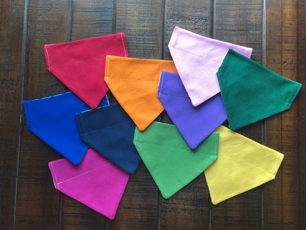 Breeder's Pack ~ Ten Small or Extra Small Over-the-Collar Bandanas in Solids or Prints