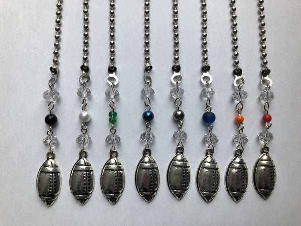Football Ceiling Fan Pull Chains ~ Set of 2, Eight Color Choices