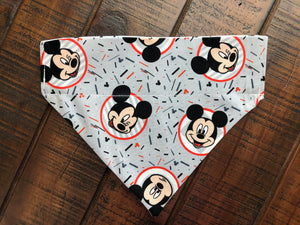 Mickey Mouse Over-the-Collar Reversible Dog Bandana ~ Four Sizes, Optional Personalization
