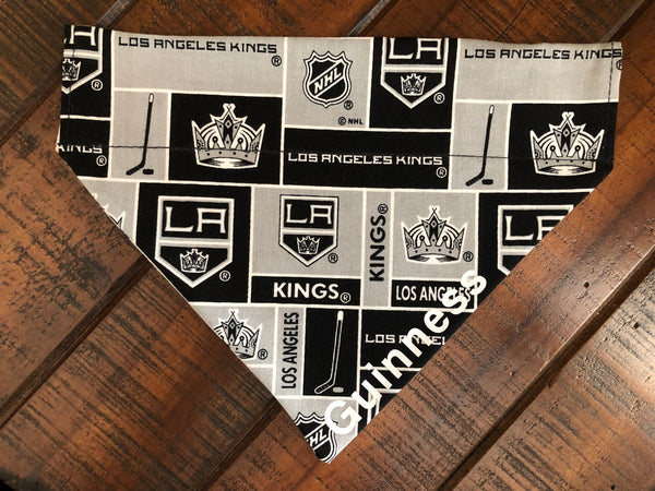 Los Angeles Kings Over-the-Collar Reversible Dog Bandana ~ Four Sizes, Optional Personalization